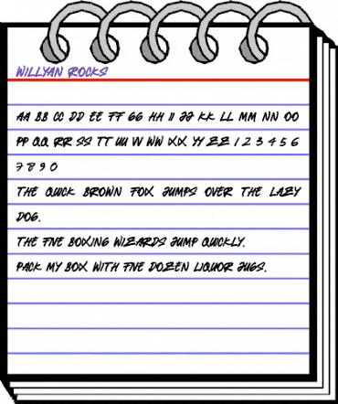 Willyan Rocks Regular animated font preview Willyan Rocks Regular animated font preview