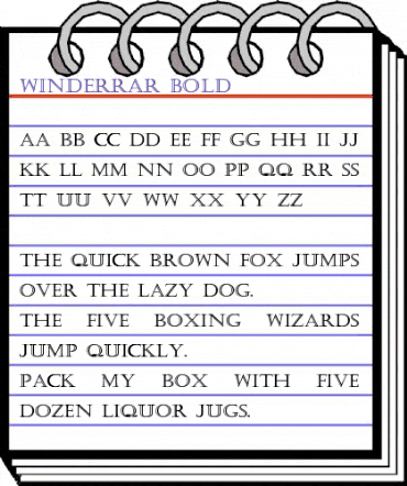 Winderrar-Bold Regular animated font preview