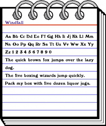 Windfall Regular animated font preview