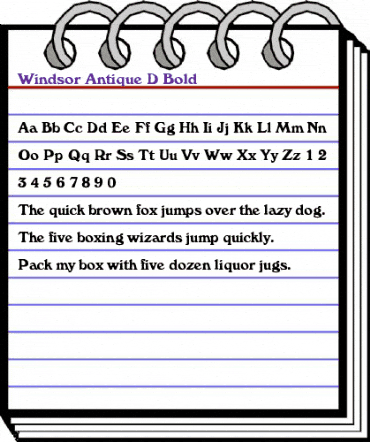 Windsor Antique D Bold animated font preview Windsor Antique D Bold animated font preview