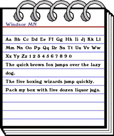 Windsor MN Regular animated font preview Windsor MN Regular animated font preview