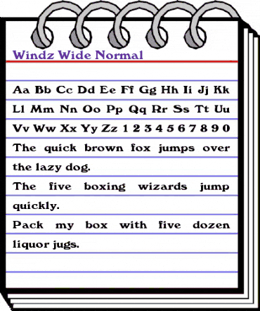 Windz Wide Normal animated font preview
