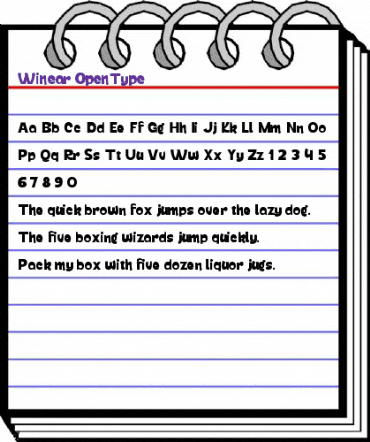 Winear Regular animated font preview