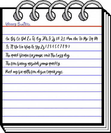 Winny Beatrice Regular animated font preview Winny Beatrice Regular animated font preview