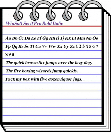 WinSoft Serif Pro Bold Italic animated font preview WinSoft Serif Pro Bold Italic animated font preview