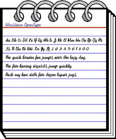 Winstone Regular animated font preview