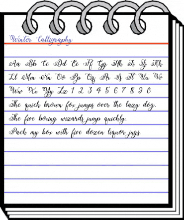 Winter Calligraphy Regular animated font preview