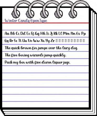 Winter Candy Regular animated font preview