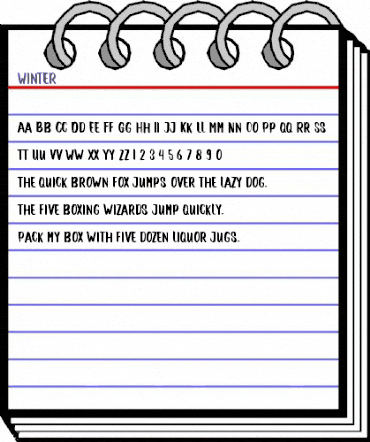 Winter Regular animated font preview