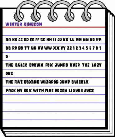 Winter Kingdom Regular animated font preview