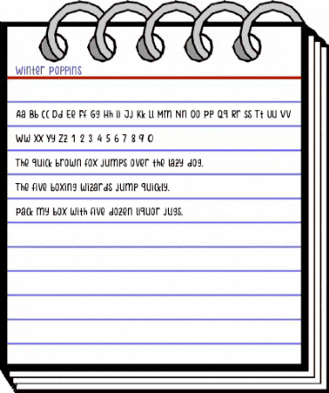 Winter Poppins Regular animated font preview