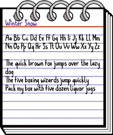 Winter Snow Regular animated font preview