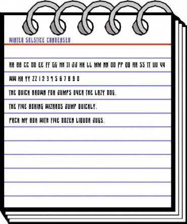 Winter Solstice Condensed Condensed animated font preview Winter Solstice Condensed Condensed animated font preview