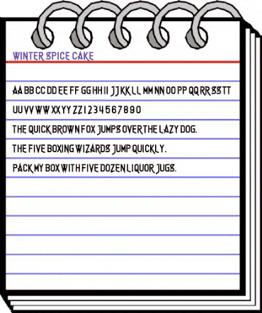Winter Spice Cake Regular animated font preview