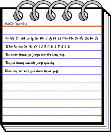 Winter Sprinkle Regular animated font preview
