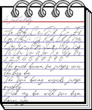 Winterlady Regular animated font preview