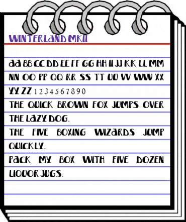 Winterland [MKII] Regular animated font preview