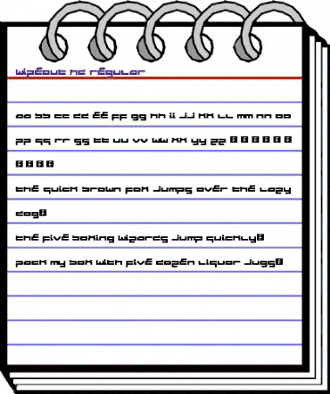 Wipeout HD Regular animated font preview