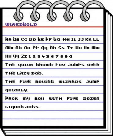 WiredBold Regular animated font preview WiredBold Regular animated font preview