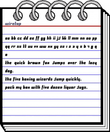 Wiretap Regular animated font preview Wiretap Regular animated font preview