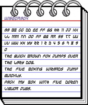Wisecrack Regular animated font preview