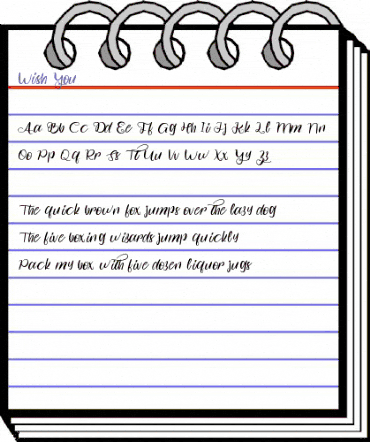 Wish You Regular animated font preview