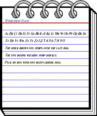 Wishleman Italic Regular animated font preview Wishleman Italic Regular animated font preview