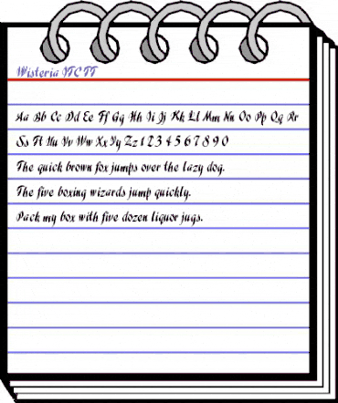 Wisteria ITC TT Regular animated font preview