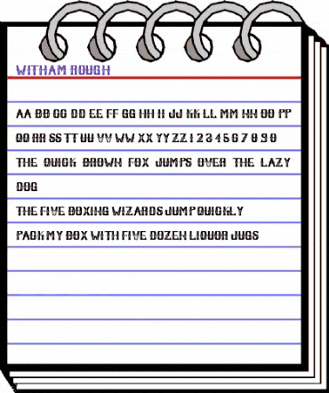 Witham Rough Regular animated font preview Witham Rough Regular animated font preview
