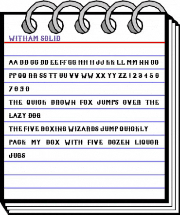 Witham Solid Regular animated font preview Witham Solid Regular animated font preview