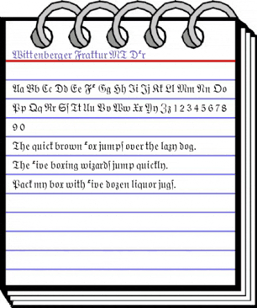 Wittenberger Fraktur MT Dfr Regular animated font preview Wittenberger Fraktur MT Dfr Regular animated font preview