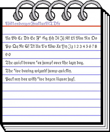 WittenbergerFrakturMTDfr Roman animated font preview WittenbergerFrakturMTDfr Roman animated font preview