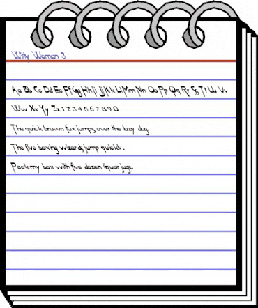 Witty Woman 3 Regular animated font preview