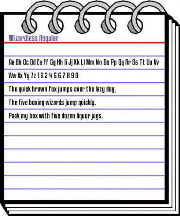 Wizardless Regular animated font preview