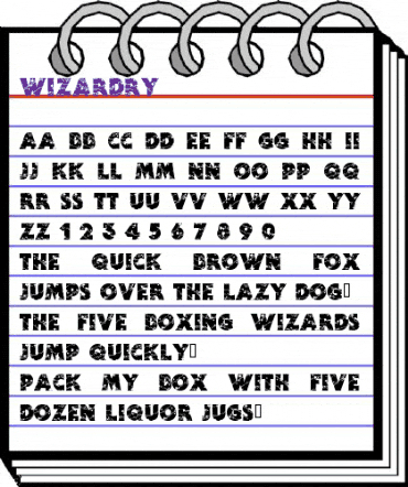 Wizardry Regular animated font preview
