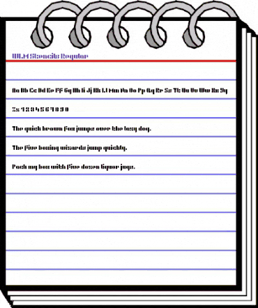 WLM Stencils Regular animated font preview