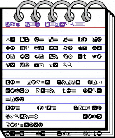 WLM Web Iconized Regular animated font preview