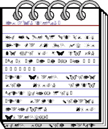 wminsects1 Regular animated font preview wminsects1 Regular animated font preview