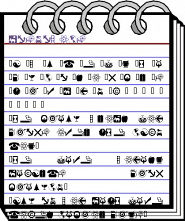 wmsymbols Regular animated font preview