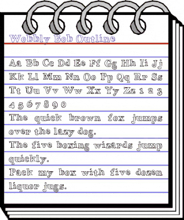 Wobbly Bob Outline Regular animated font preview Wobbly Bob Outline Regular animated font preview