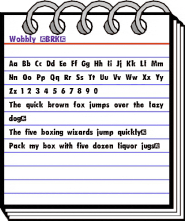 Wobbly (BRK) Regular animated font preview Wobbly (BRK) Regular animated font preview