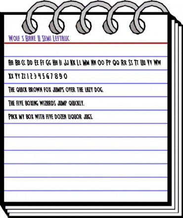 Wolf's Bane II Semi-Leftalic Italic animated font preview Wolf's Bane II Semi-Leftalic Italic animated font preview