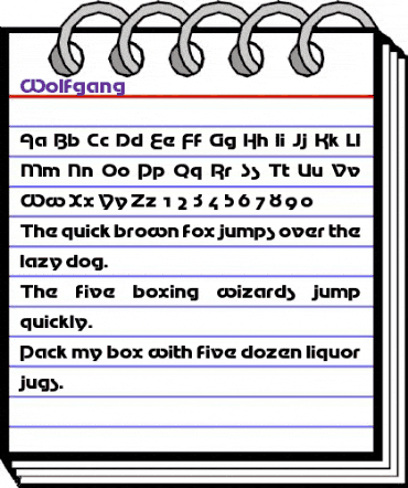 Wolfgang Regular animated font preview Wolfgang Regular animated font preview