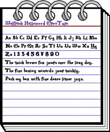 Wolfpack Halloweed Regular animated font preview Wolfpack Halloweed Regular animated font preview