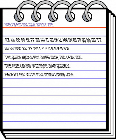 Wolfraid Oblique Regular animated font preview Wolfraid Oblique Regular animated font preview