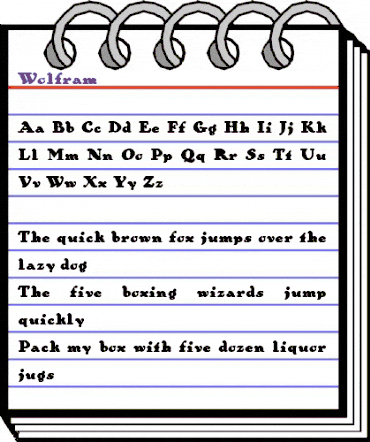 Wolfram Regular animated font preview Wolfram Regular animated font preview