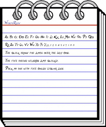 WolfsRain Regular animated font preview WolfsRain Regular animated font preview