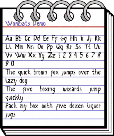 Wombats Demo Regular animated font preview