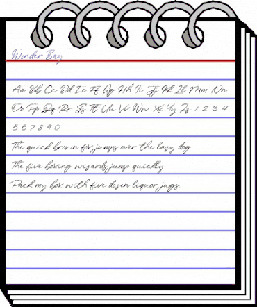 Wonder Bay Regular animated font preview