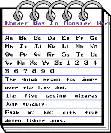 Wonder Boy In Monster World Regular animated font preview Wonder Boy In Monster World Regular animated font preview